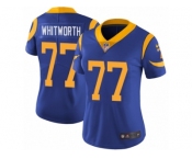 Women's Nike Los Angeles Rams #77 Andrew Whitworth Vapor Untouchable Limited Royal Blue Alternate NFL Jersey