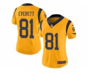 Women's Nike Los Angeles Rams #81 Gerald Everett Limited Gold Rush NFL Jersey