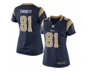 Women's Nike Los Angeles Rams #81 Gerald Everett Limited Navy Blue Team Color NFL Jersey