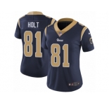Women's Nike Los Angeles Rams #81 Torry Holt Vapor Untouchable Limited Navy Blue Team Color NFL Jersey