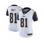 Women's Nike Los Angeles Rams #81 Torry Holt Vapor Untouchable Limited White NFL Jersey