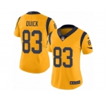 Women's Nike Los Angeles Rams #83 Brian Quick Limited Gold Rush NFL Jersey