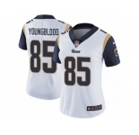 Women's Nike Los Angeles Rams #85 Jack Youngblood Vapor Untouchable Limited White NFL Jersey