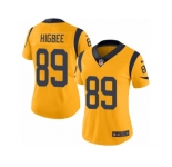 Women's Nike Los Angeles Rams #89 Tyler Higbee Limited Gold Rush NFL Jersey