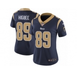 Women's Nike Los Angeles Rams #89 Tyler Higbee Vapor Untouchable Limited Navy Blue Team Color NFL Jersey