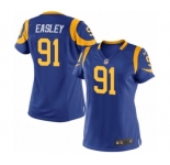 Women's Nike Los Angeles Rams #91 Dominique Easley Game Royal Blue Alternate NFL Jersey