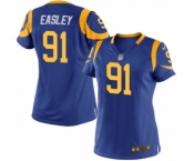 Women's Nike Los Angeles Rams #91 Dominique Easley Game Royal Blue Alternate NFL Jersey