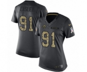 Women's Nike Los Angeles Rams #91 Dominique Easley Limited Black 2016 Salute to Service NFL Jersey