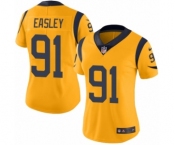 Women's Nike Los Angeles Rams #91 Dominique Easley Limited Gold Rush Vapor Untouchable NFL Jersey