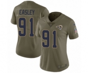 Women's Nike Los Angeles Rams #91 Dominique Easley Limited Olive 2017 Salute to Service NFL Jersey