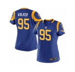 Women's Nike Los Angeles Rams #95 Tyrunn Walker Limited Royal Blue Alternate NFL Jersey