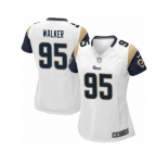Women's Nike Los Angeles Rams #95 Tyrunn Walker Limited White NFL Jersey