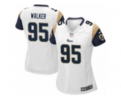 Women's Nike Los Angeles Rams #95 Tyrunn Walker Limited White NFL Jersey