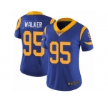 Women's Nike Los Angeles Rams #95 Tyrunn Walker Vapor Untouchable Limited Royal Blue Alternate NFL Jersey