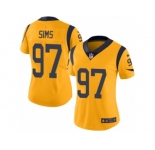 Women's Nike Los Angeles Rams #97 Eugene Sims Limited Gold Rush NFL Jersey