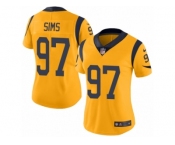 Women's Nike Los Angeles Rams #97 Eugene Sims Limited Gold Rush NFL Jersey