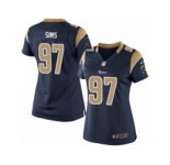 Women's Nike Los Angeles Rams #97 Eugene Sims Limited Navy Blue Team Color NFL Jersey