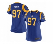 Women's Nike Los Angeles Rams #97 Eugene Sims Limited Royal Blue Alternate NFL Jersey