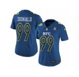 Women's Nike Los Angeles Rams #99 Aaron Donald Limited Blue 2017 Pro Bowl NFL Jersey