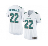 Women's Nike Miami Dolphins #22 T.J. McDonald Limited White NFL Jersey