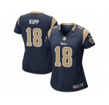 Women's Rams #18 Cooper Kupp Navy Blue Team Color Stitched NFL Elite Jersey