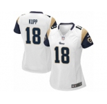 Women's Rams #18 Cooper Kupp White Stitched NFL Elite Jersey