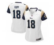 Women's Rams #18 Cooper Kupp White Stitched NFL Elite Jersey