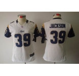 nike women nfl jerseys st. louis rams #39 jackson white[nike limited]