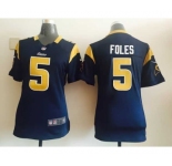nike women nfl jerseys st. louis rams #5 foles dk.blue[nike]