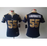 nike women nfl jerseys st. louis rams #55 laurinaitis dk.blue[nike limited]