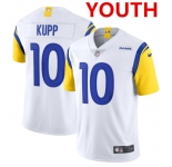 Youth Los Angeles Rams #10 Cooper Kupp 2021 White Vapor Untouchable Limited Alternate Stitched NFL Jersey