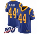 Youth Los Angeles Rams #44 Jacob McQuaide Royal Blue Alternate Vapor Untouchable Limited Player 100th Season Football Jersey