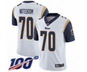 Youth Los Angeles Rams #70 Joseph Noteboom White Vapor Untouchable Limited Player 100th Season Football Jersey