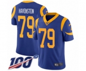 Youth Los Angeles Rams #79 Rob Havenstein Royal Blue Alternate Vapor Untouchable Limited Player 100th Season Football Jersey