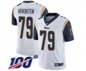 Youth Los Angeles Rams #79 Rob Havenstein White Vapor Untouchable Limited Player 100th Season Football Jersey