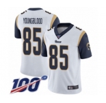 Youth Los Angeles Rams #85 Jack Youngblood White Vapor Untouchable Limited Player 100th Season Football Jersey