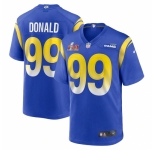 Youth Los Angeles Rams #99 Aaron Donald Blue Nike Royal Super Bowl LVI Patch Jersey