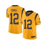 Youth Nike Los Angeles Rams #12 Brandin Cooks Gold Stitched NFL Limited Rush Jersey
