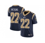 Youth Nike Los Angeles Rams #22 Marcus Peters Navy Blue Team Color Stitched NFL Vapor Untouchable Limited Jersey