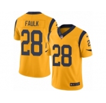 Youth Nike Los Angeles Rams #28 Marshall Faulk Limited Gold Rush NFL Jersey