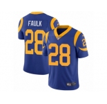 Youth Nike Los Angeles Rams #28 Marshall Faulk Vapor Untouchable Limited Royal Blue Alternate NFL Jersey