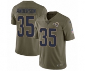 Youth Nike Los Angeles Rams #35 C.J. Anderson Limited Olive 2017 Salute to Service NFL Jersey