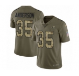 Youth Nike Los Angeles Rams #35 C.J. Anderson Limited Olive Camo 2017 Salute to Service NFL Jersey