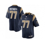 Youth Nike Los Angeles Rams #77 Andrew Whitworth Elite Navy Blue Team Color NFL Jersey