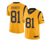 Youth Nike Los Angeles Rams #81 Gerald Everett Limited Gold Rush NFL Jersey