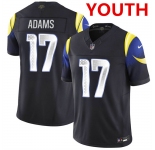 Youth los angeles rams #17 davante adams midnight blue 2025 f.u.s.e. “rivalries” vapor limited stitched football jersey