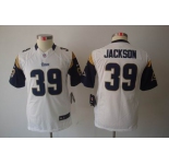 nike youth nfl jerseys st. louis rams #39 jackson white[nike limited]