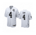 Las Vegas Raiders #4 Derek Carr White 2020 Inaugural Season Game Jersey
