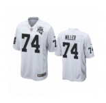 Las Vegas Raiders #74 Kolton Miller White 2020 Inaugural Season Game Jersey