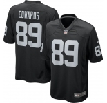 Las Vegas Raiders #89 Bryan Edwards Black 2020 Inaugural Season Game Jersey
